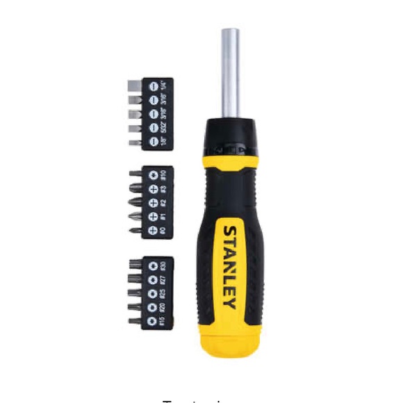 Stanley Assorted Ratcheting Screwdriver Set 15 pc - Picture 2 of 2